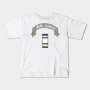 Double A Battery (Asexual & Agender) Kids T-Shirt